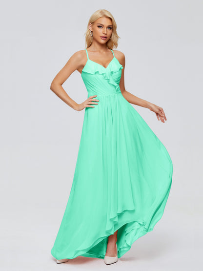 Adalynn Spaghetti Straps Chiffon Bridesmaid Dresses