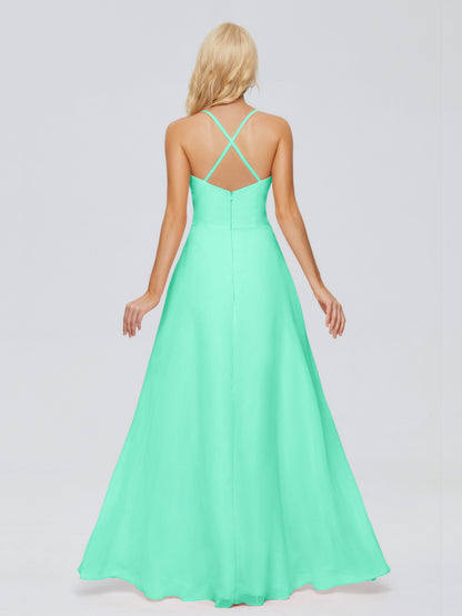 Adalynn Spaghetti Straps Chiffon Bridesmaid Dresses