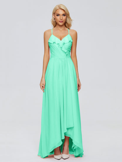 Adalynn Spaghetti Straps Chiffon Bridesmaid Dresses