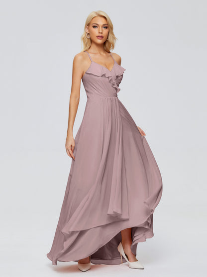 Adalynn Spaghetti Straps Chiffon Bridesmaid Dresses