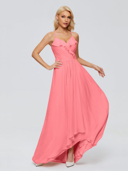 Adalynn Spaghetti Straps Chiffon Bridesmaid Dresses