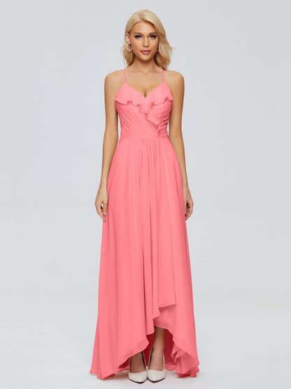 Adalynn Spaghetti Straps Chiffon Bridesmaid Dresses