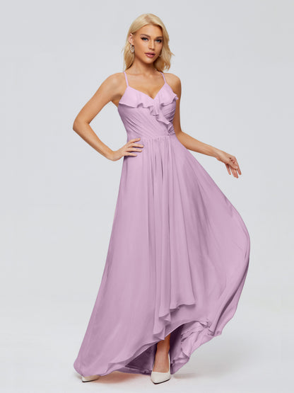 Adalynn Spaghetti Straps Chiffon Bridesmaid Dresses