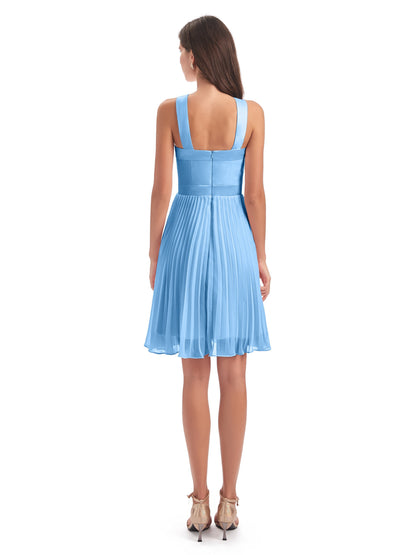 Alora Halter Chiffon Short Bridesmaid Dresses