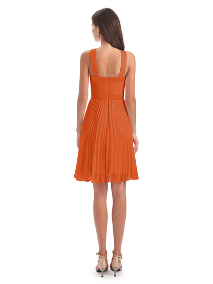 Alora Halter Chiffon Short Bridesmaid Dresses