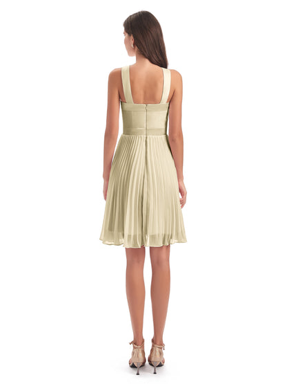 Alora Halter Chiffon Short Bridesmaid Dresses
