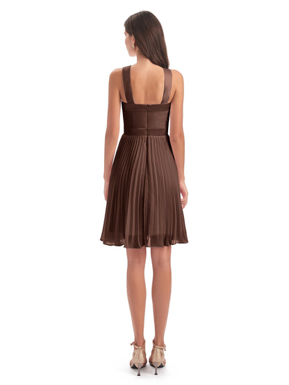 Alora Halter Chiffon Short Bridesmaid Dresses