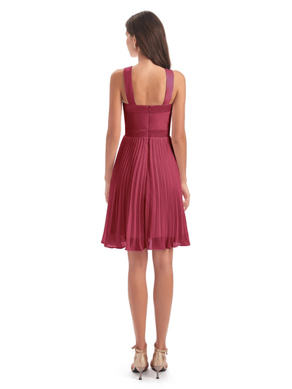 Alora Halter Chiffon Short Bridesmaid Dresses