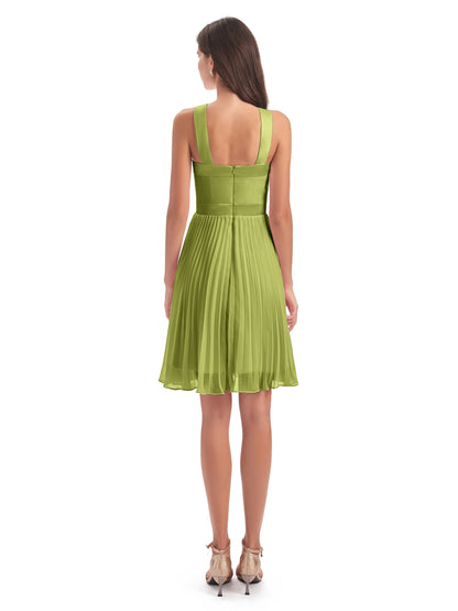 Alora Halter Chiffon Short Bridesmaid Dresses