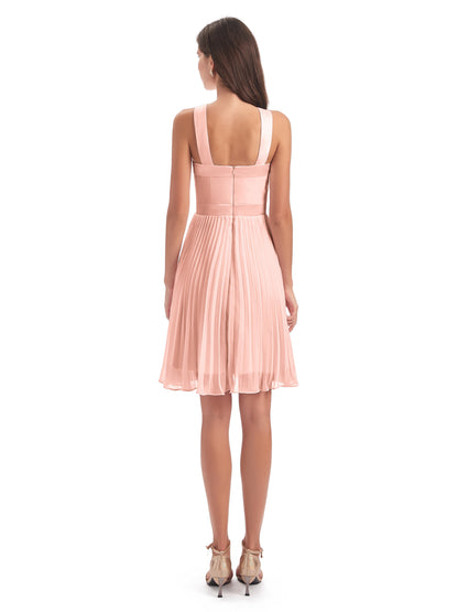 Alora Halter Chiffon Short Bridesmaid Dresses
