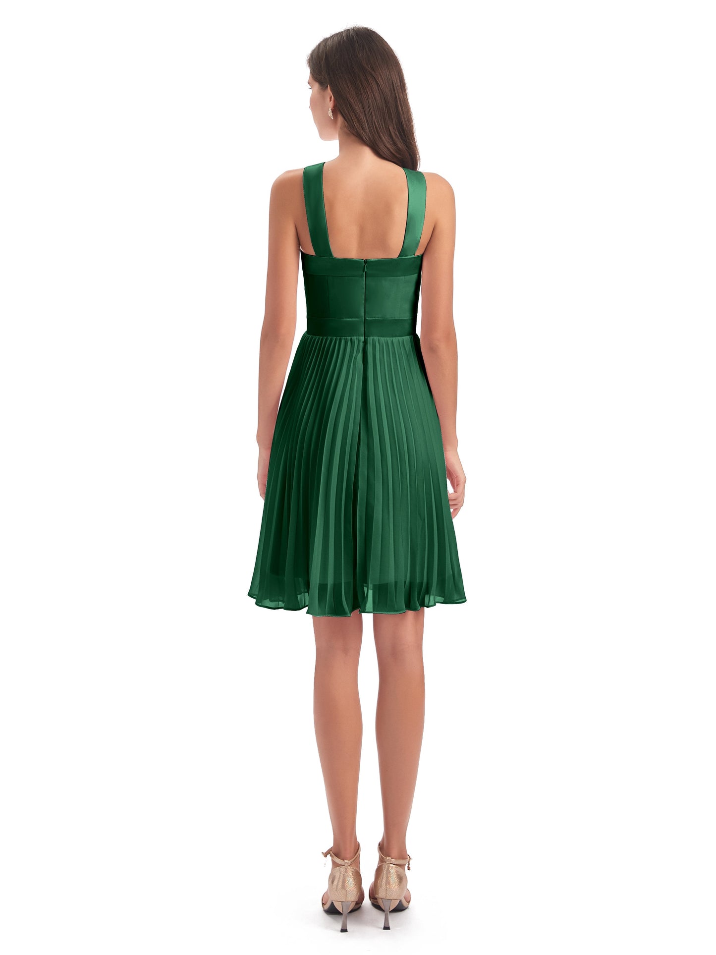 Alora Halter Chiffon Short Bridesmaid Dresses