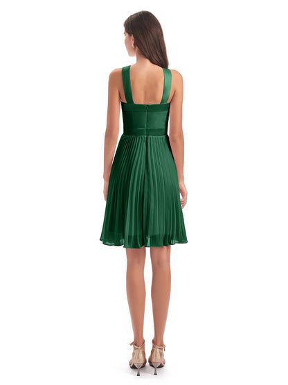 Alora Halter Chiffon Short Bridesmaid Dresses