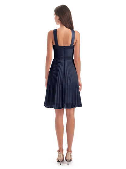 Alora Halter Chiffon Short Bridesmaid Dresses