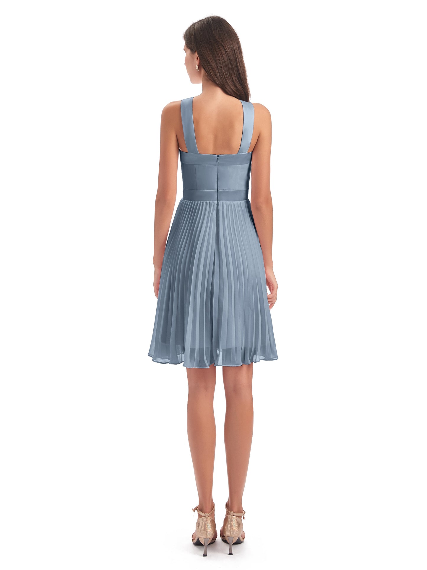 Alora Halter Chiffon Short Bridesmaid Dresses