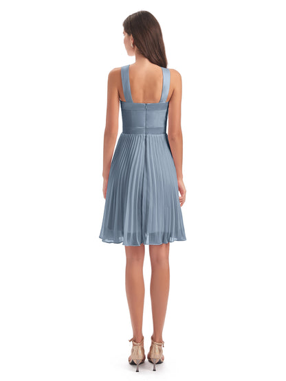Alora Halter Chiffon Short Bridesmaid Dresses