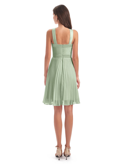 Alora Halter Chiffon Short Bridesmaid Dresses