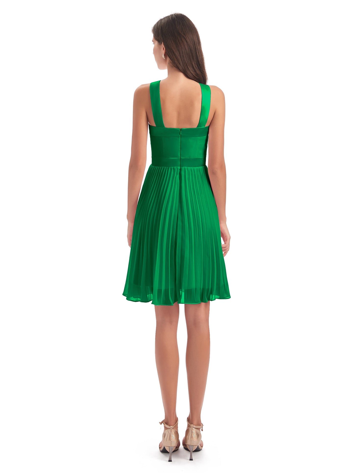 Alora Halter Chiffon Short Bridesmaid Dresses
