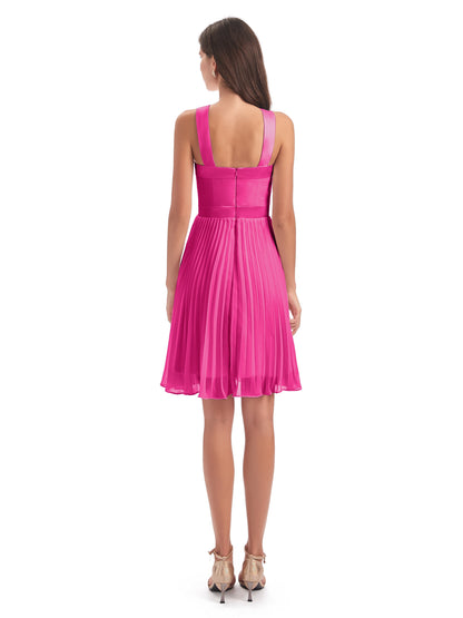 Alora Halter Chiffon Short Bridesmaid Dresses