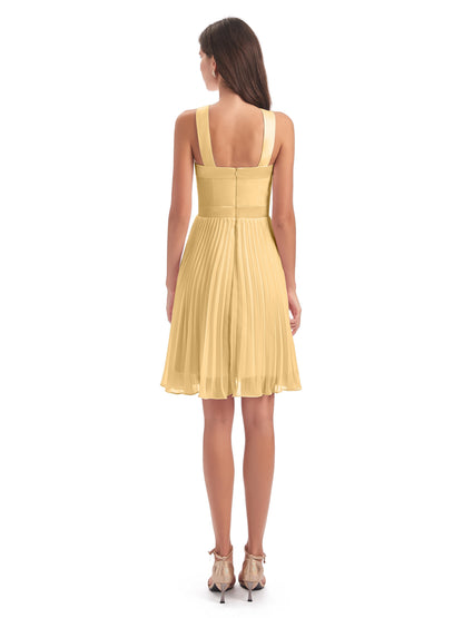 Alora Halter Chiffon Short Bridesmaid Dresses