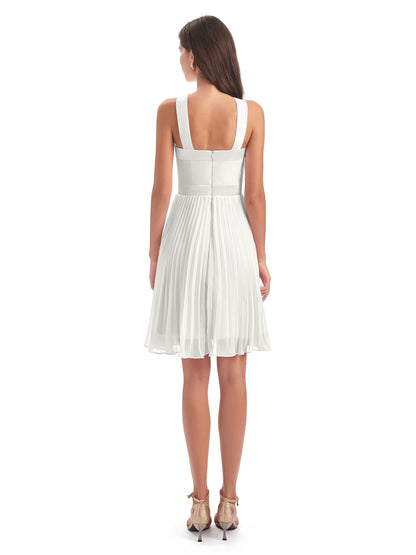 Alora Halter Chiffon Short Bridesmaid Dresses