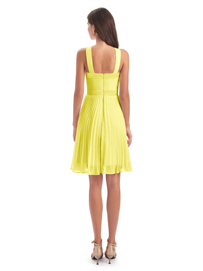 Alora Halter Chiffon Short Bridesmaid Dresses