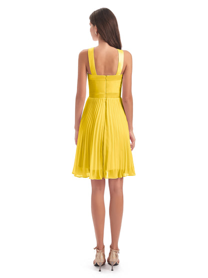 Alora Halter Chiffon Short Bridesmaid Dresses