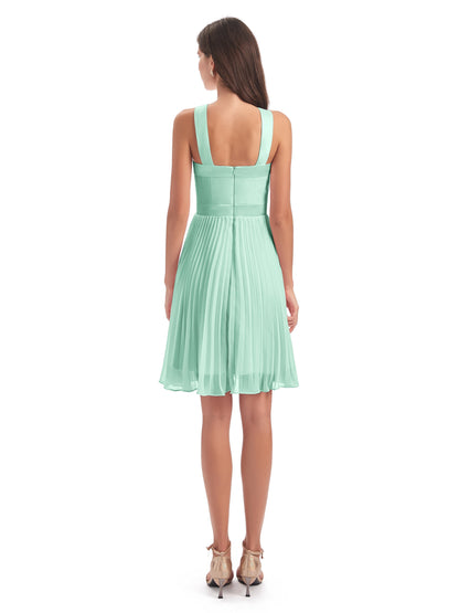 Alora Halter Chiffon Short Bridesmaid Dresses