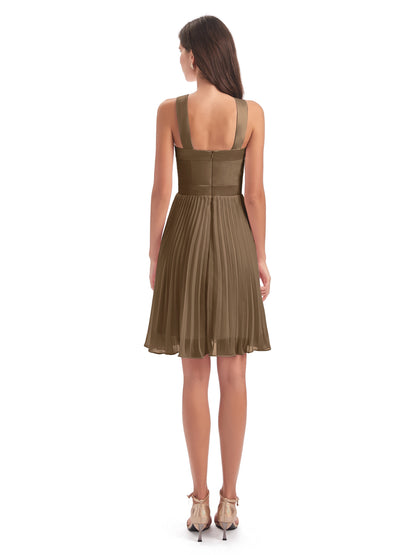 Alora Halter Chiffon Short Bridesmaid Dresses