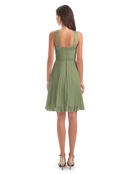 Alora Halter Chiffon Short Bridesmaid Dresses