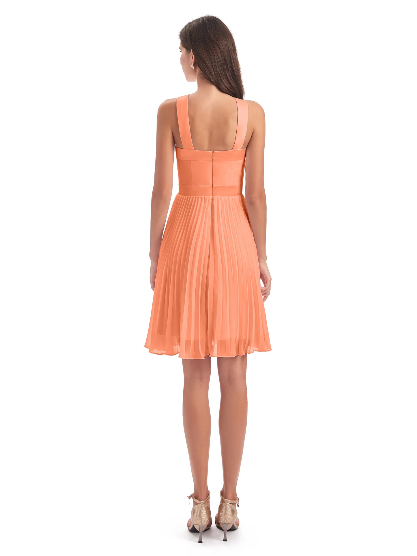 Alora Halter Chiffon Short Bridesmaid Dresses