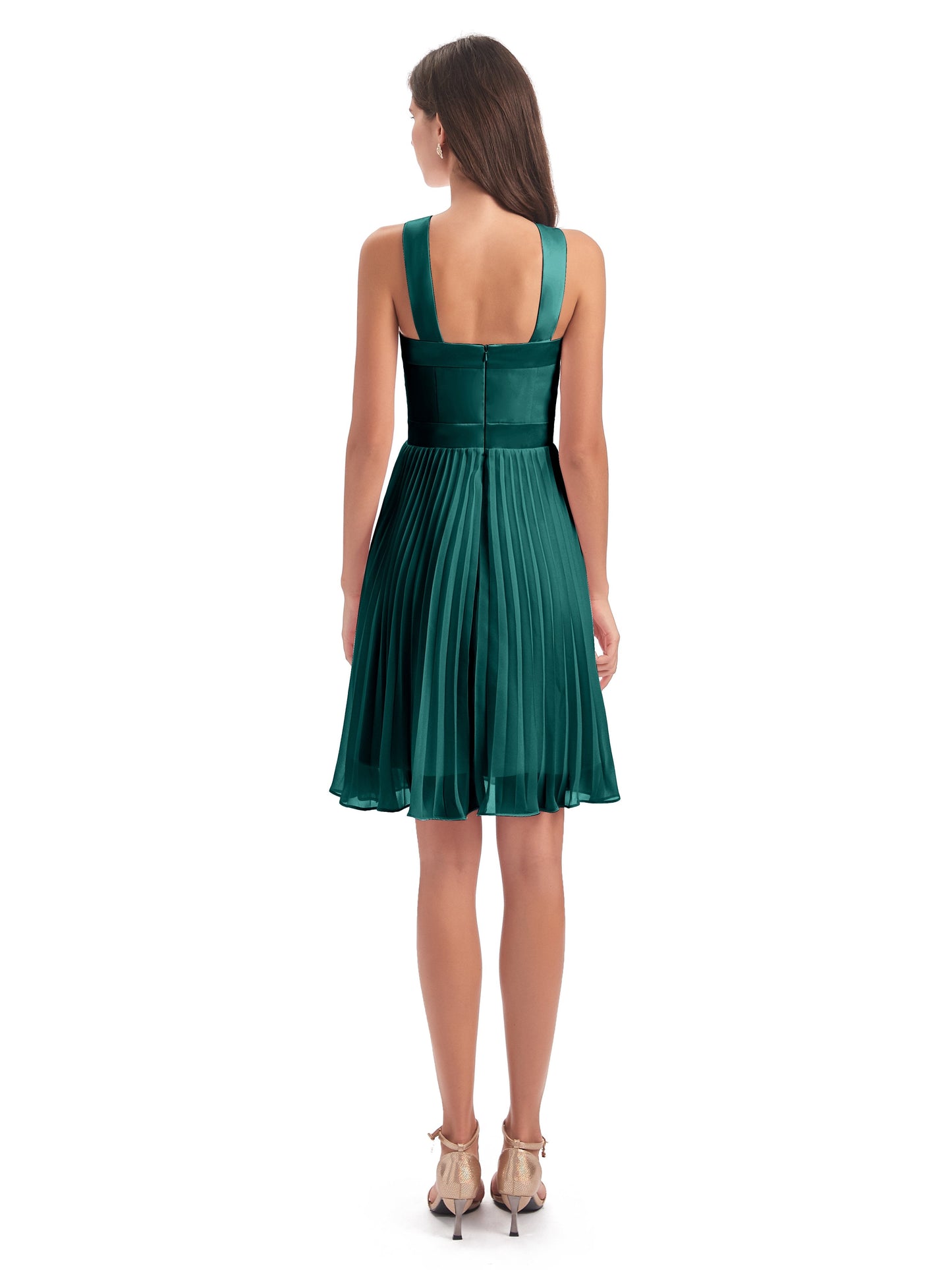 Alora Halter Chiffon Short Bridesmaid Dresses