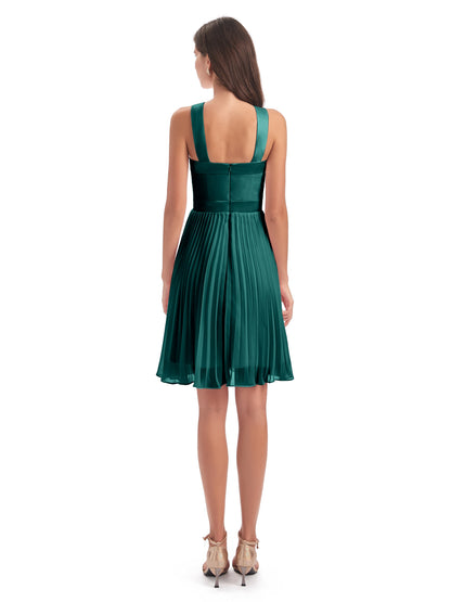 Alora Halter Chiffon Short Bridesmaid Dresses