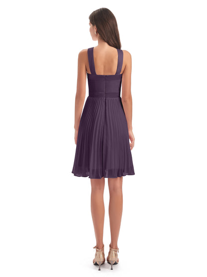 Alora Halter Chiffon Short Bridesmaid Dresses