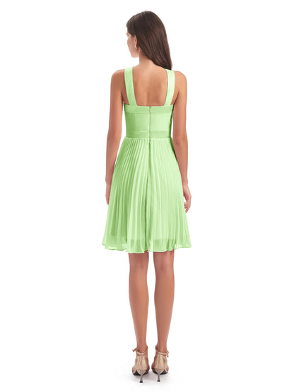 Alora Halter Chiffon Short Bridesmaid Dresses