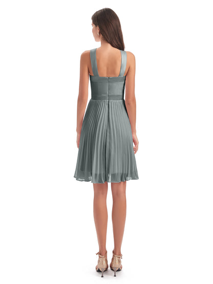 Alora Halter Chiffon Short Bridesmaid Dresses