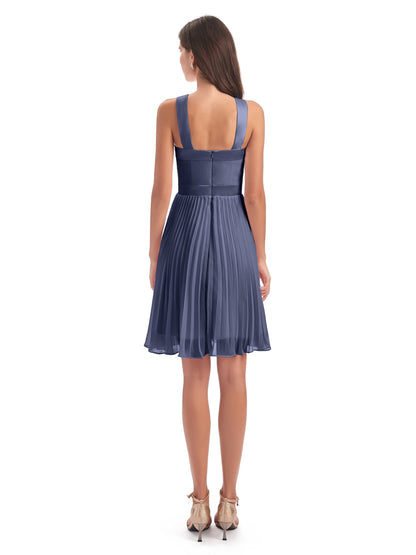 Alora Halter Chiffon Short Bridesmaid Dresses