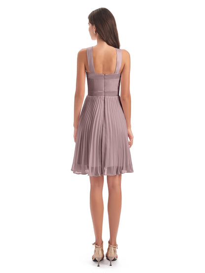 Alora Halter Chiffon Short Bridesmaid Dresses