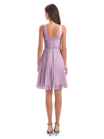 Alora Halter Chiffon Short Bridesmaid Dresses