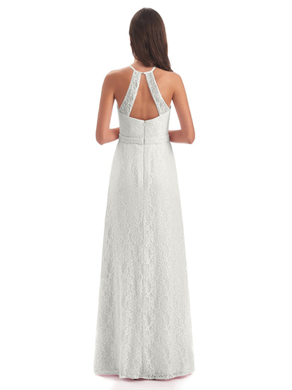 Anabelle Sheath Halter Lace Bridesmaid Dresses