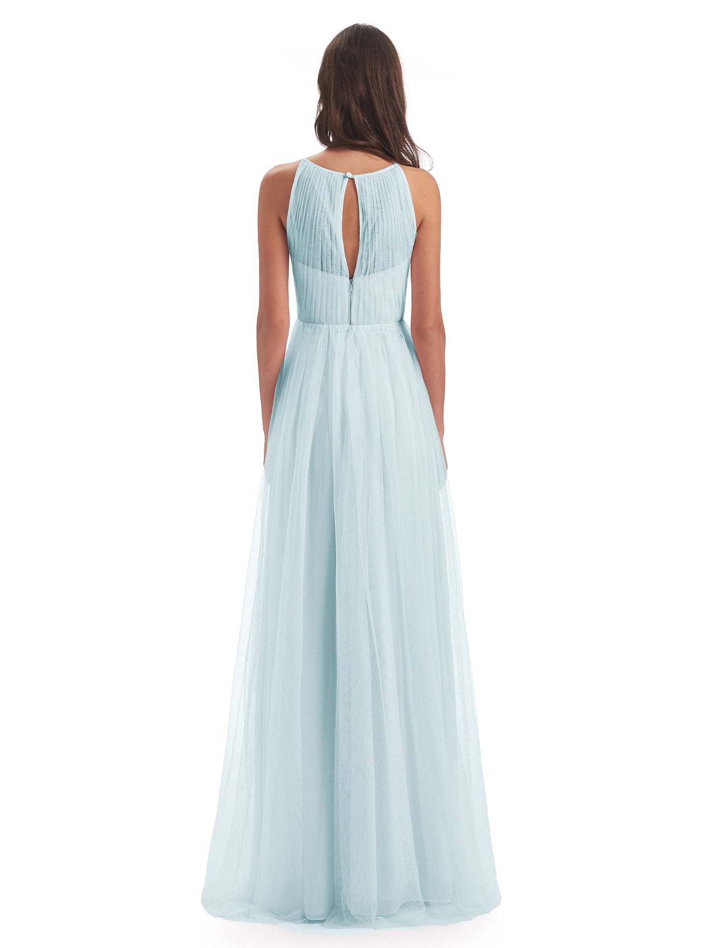 Carla Floor Length Halter Tulle Bridesmaid Dresses