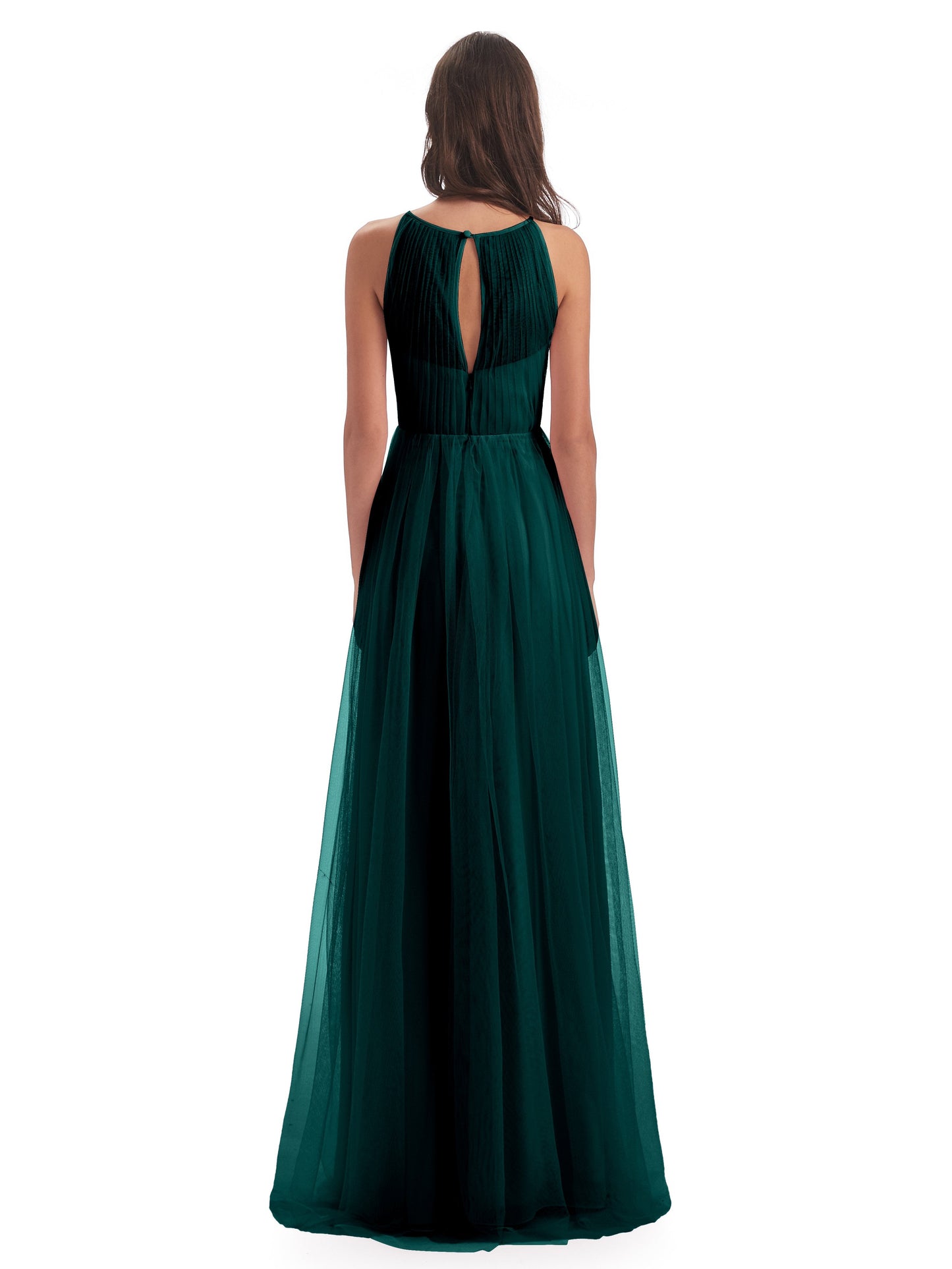 Carla Floor Length Halter Tulle Bridesmaid Dresses