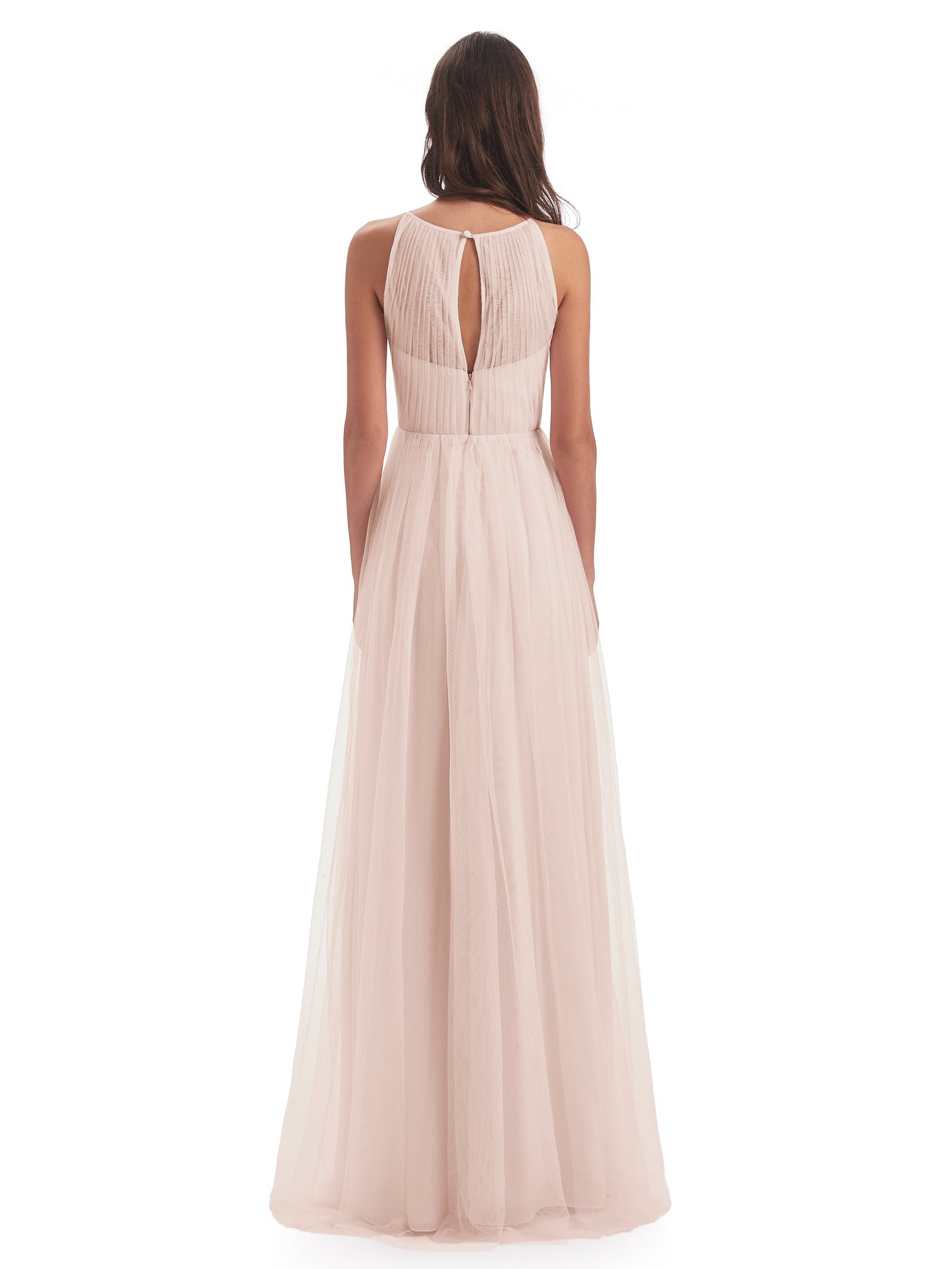 Carla Floor Length Halter Tulle Bridesmaid Dresses