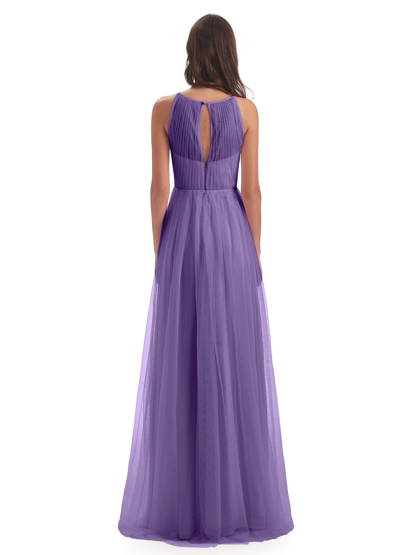 Carla Floor Length Halter Tulle Bridesmaid Dresses