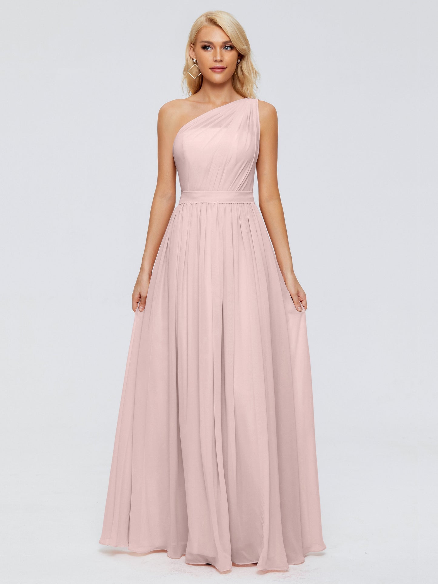 Arabella One-shoulder Chiffon Bridesmaid Dresses