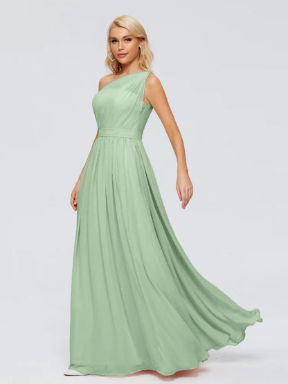 Arabella One-shoulder Chiffon Bridesmaid Dresses