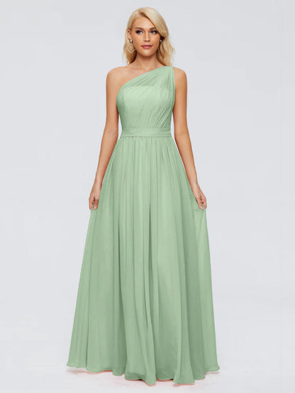 Arabella One-shoulder Chiffon Bridesmaid Dresses