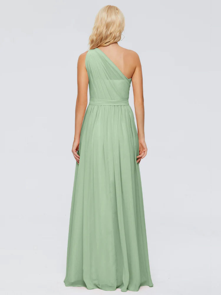 Arabella One-shoulder Chiffon Bridesmaid Dresses