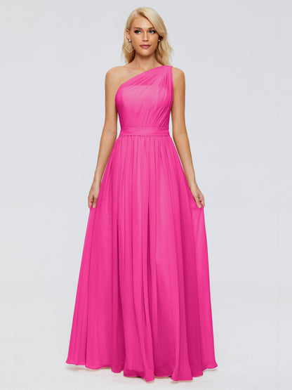 Arabella One-shoulder Chiffon Bridesmaid Dresses