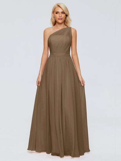 Arabella One-shoulder Chiffon Bridesmaid Dresses