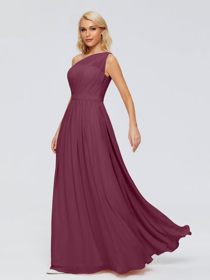 Arabella One-shoulder Chiffon Bridesmaid Dresses